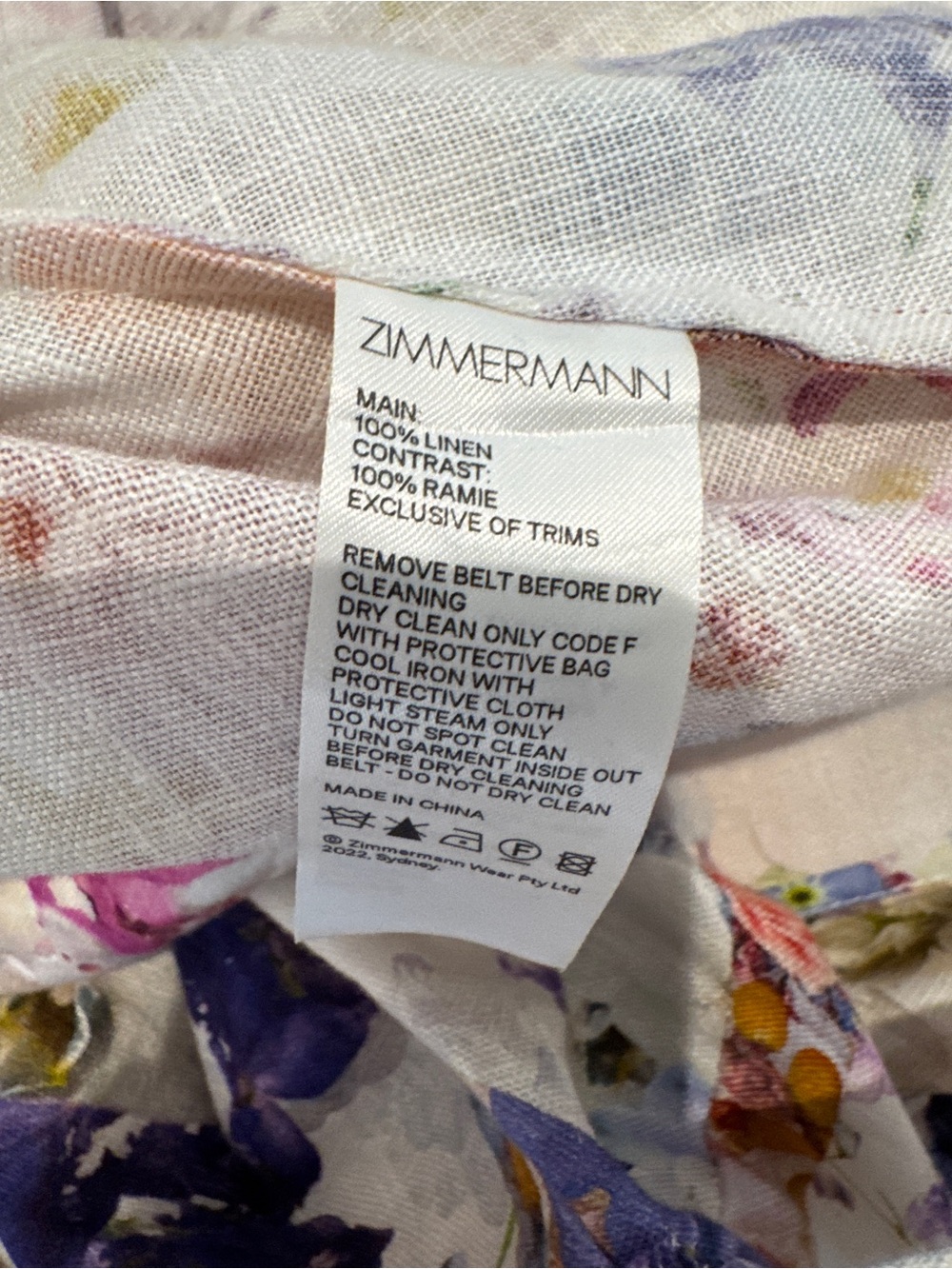 Zimmerman Prima Floral Mini Dress size 1 - Picture 9 of 9